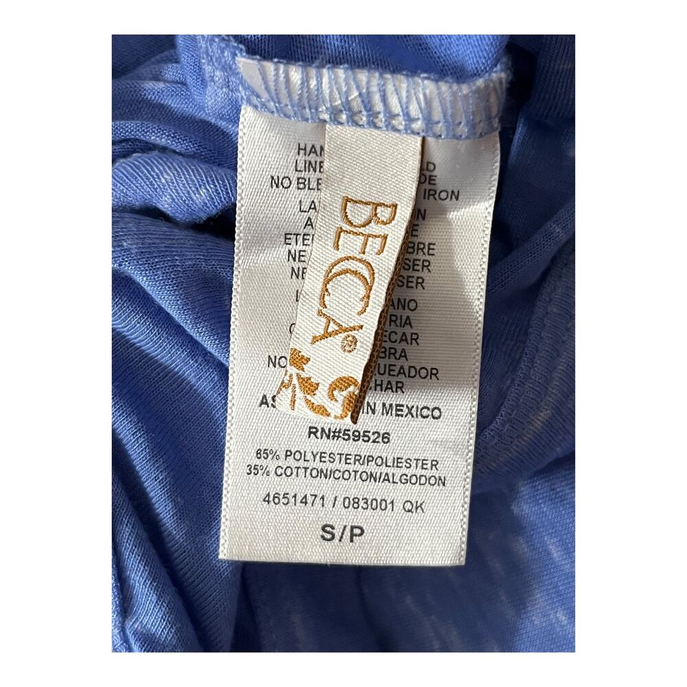 Becca Jumpsuit Beach Date sleeveless burn out knit blue size Small S - Picture 5 of 6